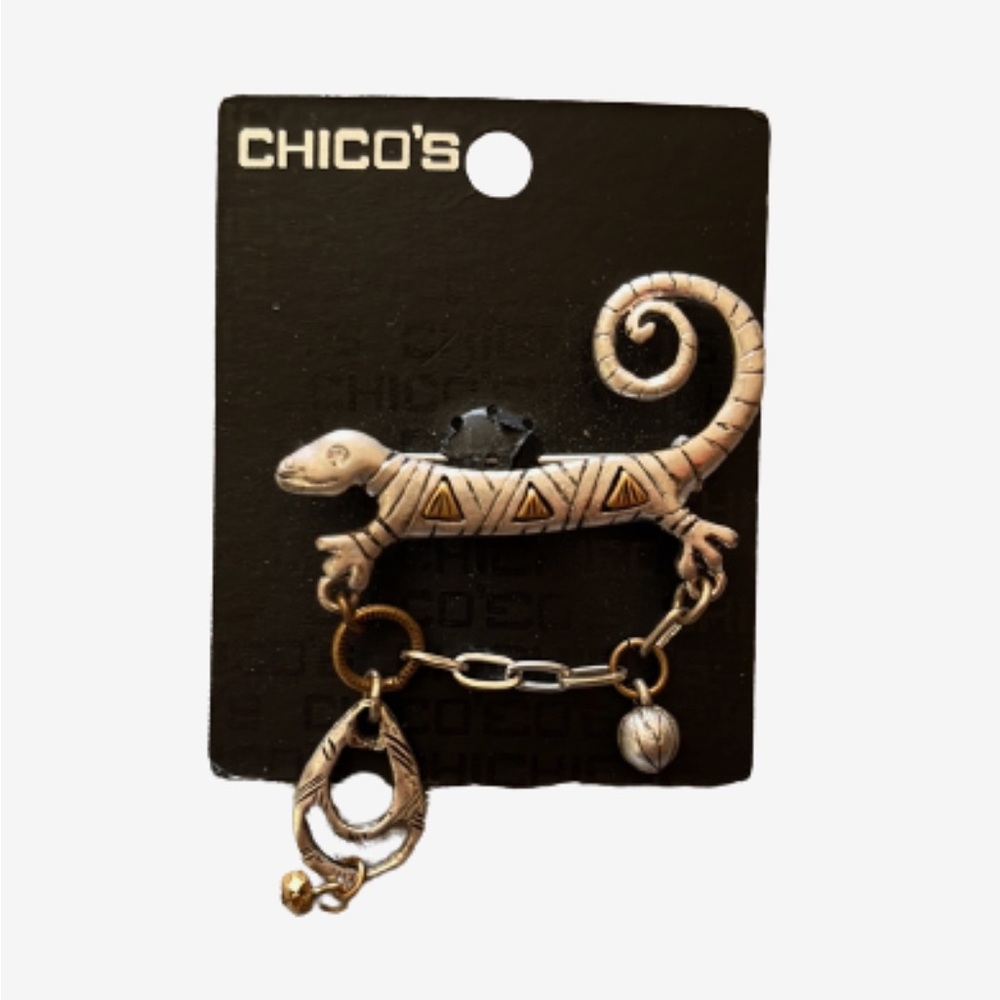 Chico’s gecko lapel pin NWT